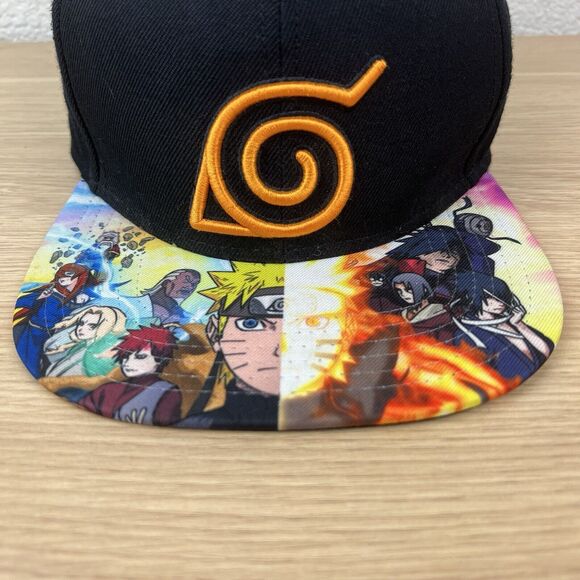 Vintage Naruto Konoha Leaf Hat Cap Thick Embroidered Anime 2007 Snapback RARE - Picture 8 of 10
